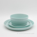 NOUVEAU VIDURE DE TAGNE PORCELAIN Retro Color Glaze Crockery Restaurant des assiettes de maison